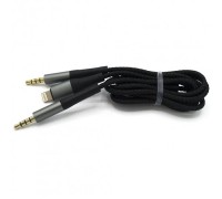 Кабель XO NB178A 3.5mm to Lightning + 3.5mm Two-in-one audio cable 1M Black