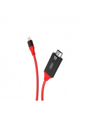 Кабель XO GB005 Type-C TO HDMI 4K Audio Cable 2M Red Black