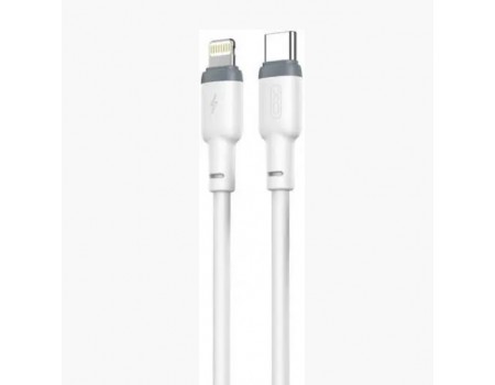 Кабель XO NB208A Liquid Silicone Data Type-c to Lightning 20W cable White