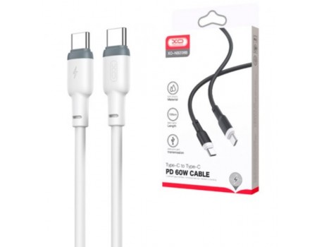 Кабель XO NB208B Liquid Silicone Data Type-c to Type-c 60W cable White