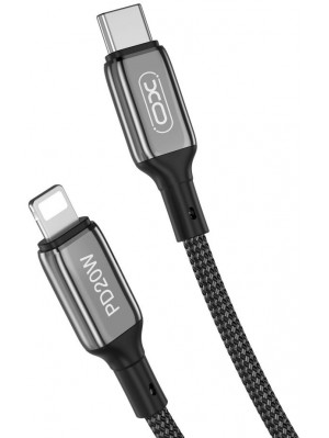 Кабель XO NB-Q180A Type-c to Lightning 20W  Braided Zinc Alloy  USB Cable 1M Black