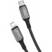 Кабель XO NB-Q180A Type-c to Lightning 20W  Braided Zinc Alloy  USB Cable 1M Black