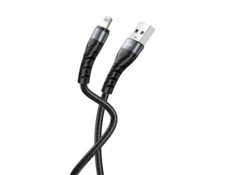 Кабель XO NB209 Braided wire + aluminum shell  Lightning cable 1M Black