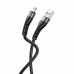 Кабель XO NB209 Braided wire + aluminum shell  Lightning cable 1M Black