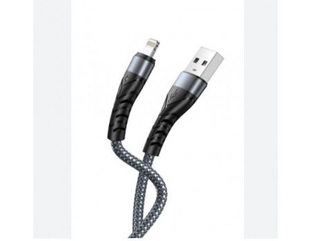 Кабель XO NB209 Braided wire + aluminum shell  Lightning cable 1M Silver