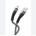 Кабель XO NB209 Braided wire + aluminum shell  Lightning cable 1M Silver