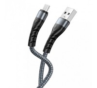 Кабель XO NB209 Braided wire + aluminum shell Micro cable 1M Silver