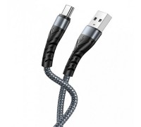 Кабель XO NB209 Braided wire + aluminum shell  TYPE-C cable 1M Silver