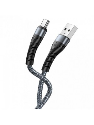 Кабель XO NB209 Braided wire + aluminum shell  TYPE-C cable 1M Silver