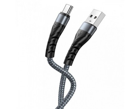 Кабель XO NB209 Braided wire + aluminum shell  TYPE-C cable 1M Silver