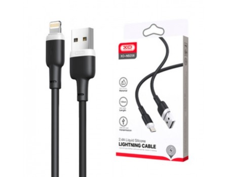 Кабель XO NB208 Liquid Silicone Data Lightning Cable Black