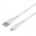 Кабель XO NB-P163  2.4A USB cable for micro 1M White