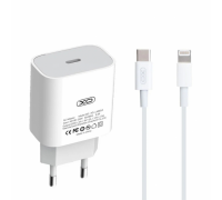 Сетевое зарядное устройство XO L40 EU   PD 18W  Single port charge whit Lightning cable White