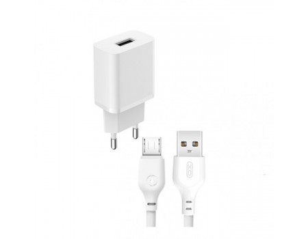 Сетевое зарядное устройство XO L99 (EU) 2.4A Home charger with Micro cable (NB103) Micro