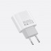 Сетевое зарядное устройство XO L97 A+C dual port Home charger White