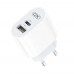 Сетевое зарядное устройство XO L97 A+C dual port Home charger White