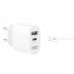 Сетевое зарядное устройство XO L97 A+C dual port Home charger with Type-c cable (NB103) White