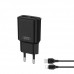 Сетевое зарядное устройство XO L92C EU dual 2.4A Charger with Lightning cable (NB103) Black