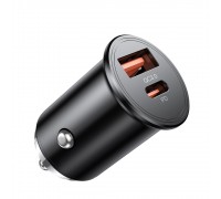 АЗП XO CC43 PD + QC3.0 45W super fast charging car charger Black