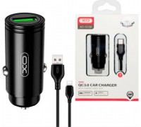 Автомобильное зарядное устройство XO CC39  QC3.0  18W Car charger with Type-c suit (NB103) Black