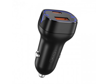 Автомобильное зарядное устройство XO CC37  PD QC3.0  20W  Car charger Black