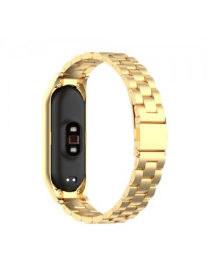 Ремешок Steel Strap Mi Band 3/4/5/6 Gold (04)