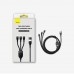 Кабель Baseus Flash Series Ⅱ Two-for-three Charging Cable USB + Type C to M + L + C 100W 1.2m Black