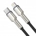 Кабель Baseus Cafule Series Metal Data Cable Type-C to Lightning PD 20W 2m Black