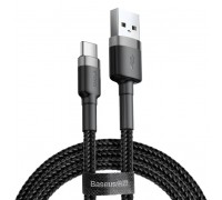 Кабель Baseus cafule Cable USB For Type-C 2A 2m Gray + Black