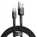 Кабель Baseus cafule Cable USB For Type-C 2A 2m Gray + Black
