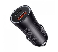 АЗП Baseus Golden Contactor Max Dual Fast Charger Car Charger U + C 60W Dark Gray