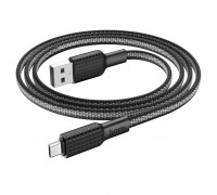 Кабель Hoco X69 Jaeger charging data cable for Micro Black &amp; White
