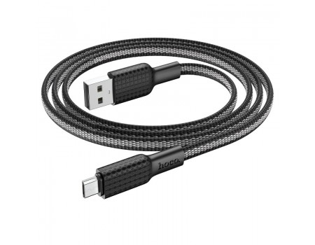 Кабель Hoco X69 Jaeger charging data cable for Micro Black &amp; White