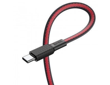 Кабель Hoco X69 Jaeger 60W charging data cable Type-C to Type-C Black &amp; Red