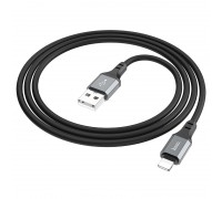 Кабель Hoco X86 iP Spear silicone charging data cable Black