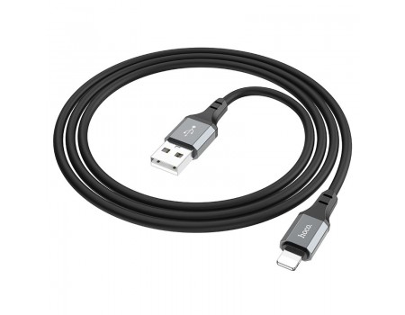 Кабель Hoco X86 iP Spear silicone charging data cable Black