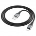 Кабель Hoco X86 iP Spear silicone charging data cable Black