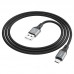 Кабель Hoco X86 Micro Spear silicone charging data cable Black