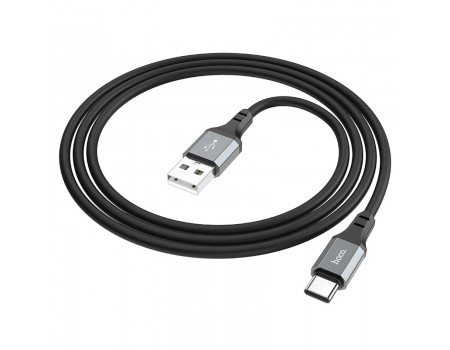 Кабель Hoco X86 Type-C Spear silicone charging data cable Black