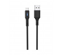 Кабель Hoco U79 Admirable smart power off charging data cable for Micro Black