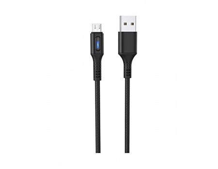 Кабель Hoco U79 Admirable smart power off charging data cable for Micro Black