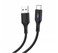 Кабель Hoco U79 Admirable smart power off charging data cable for Type-C Black