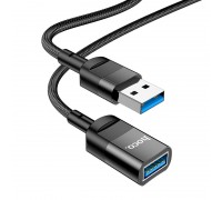 Кабель Hoco U107 USB male to USB female USB3.0 charging data sync extension cable Black