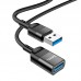 Кабель Hoco U107 USB male to USB female USB3.0 charging data sync extension cable Black