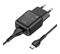 Сетевое зарядное устройство Hoco C96A single port charger set(Type-C)(EU) Black