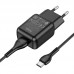 Сетевое зарядное устройство Hoco C96A single port charger set(Type-C)(EU) Black