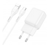 СЗУ Hoco C96A single port charger set ( Type-C ) ( EU ) White