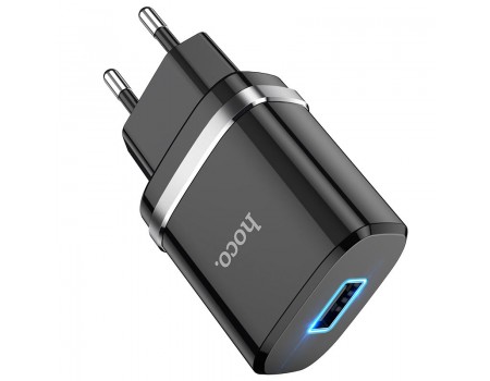 Сетевое зарядное устройство Hoco N1 Ardent single port charger(EU) Black