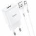 МЗП Hoco N9 Especial single port charger set ( Type-C ) ( EU ) White