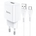 МЗП Hoco N9 Especial single port charger set ( Type-C ) ( EU ) White